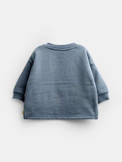 Dsiney Kidz - JoJo Maman Bébé Blue Dino 2-Piece Sweatshirt & Jogger Set image 3