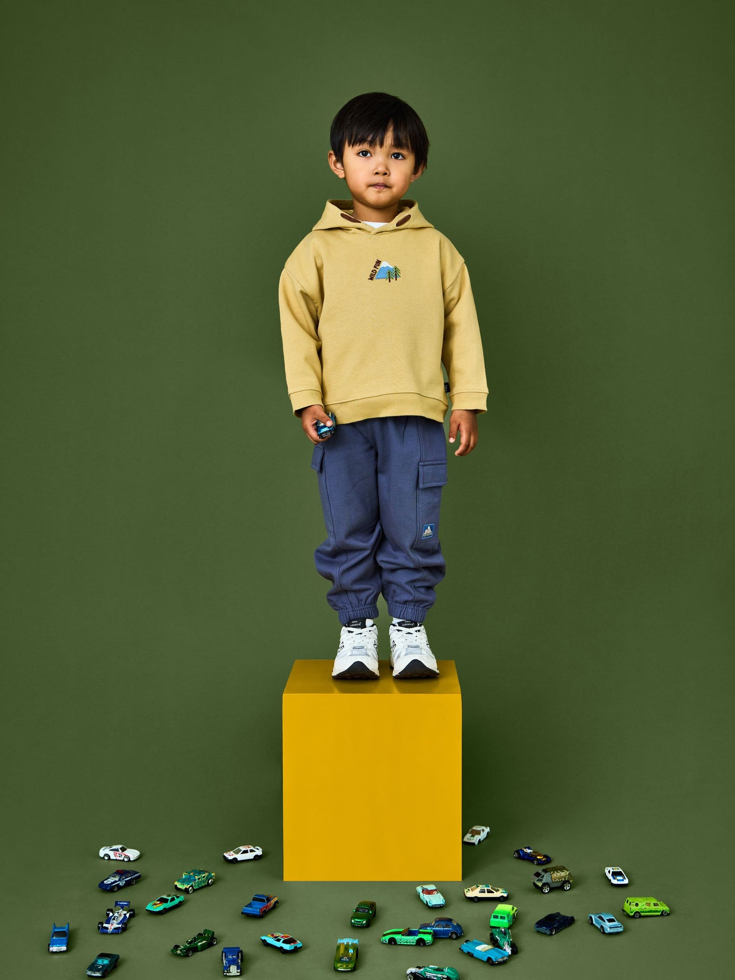 Dsiney Kidz - JoJo Maman Bébé Mustard Yellow Explorer Back Graphic Hoodie image 1