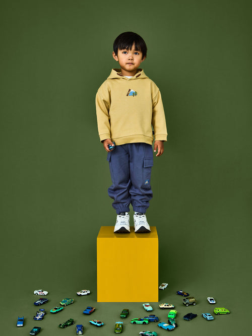 Dsiney Kidz - JoJo Maman Bébé Mustard Yellow Explorer Back Graphic Hoodie image 1