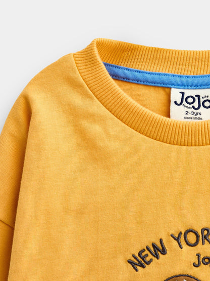 Dsiney Kidz - JoJo Maman Bébé Mustard Yellow Pretzel Long Sleeve Skater Top image 5