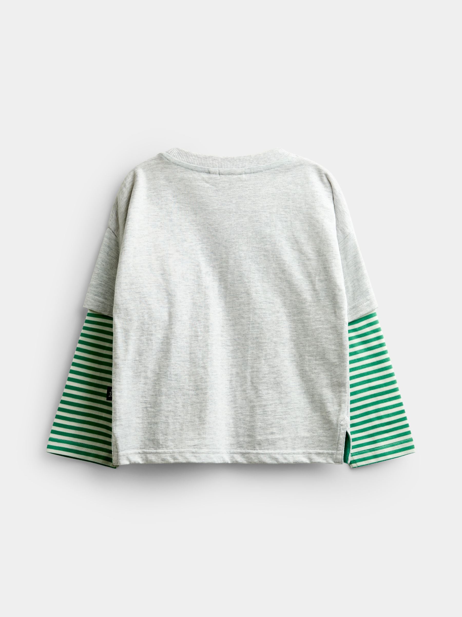 Dsiney Kidz - JoJo Maman Bébé Grey Marl Long Sleeve Skater Top image 2