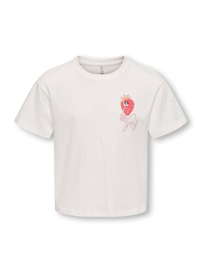 Dsiney Kidz - ONLY KIDS White Strawberry Back Print T-Shirt image 2