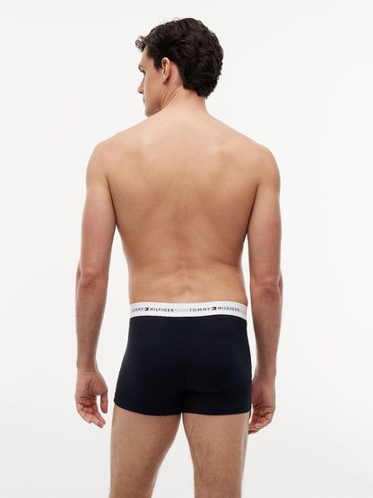 Dsiney Kidz - Tommy Hilfiger Blue Cotton Stretch Boxer Trunks 3 Pack image 3