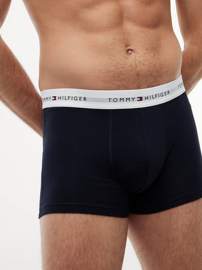 Dsiney Kidz - Tommy Hilfiger Blue Cotton Stretch Boxer Trunks 3 Pack image 5