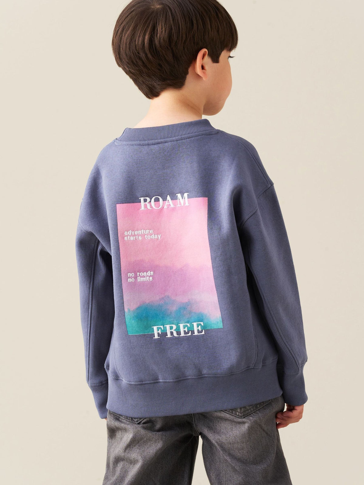 Dsiney Kidz - Angel & Rocket Blue Kaiden Rib Panel Graphic Sweatshirt image 1