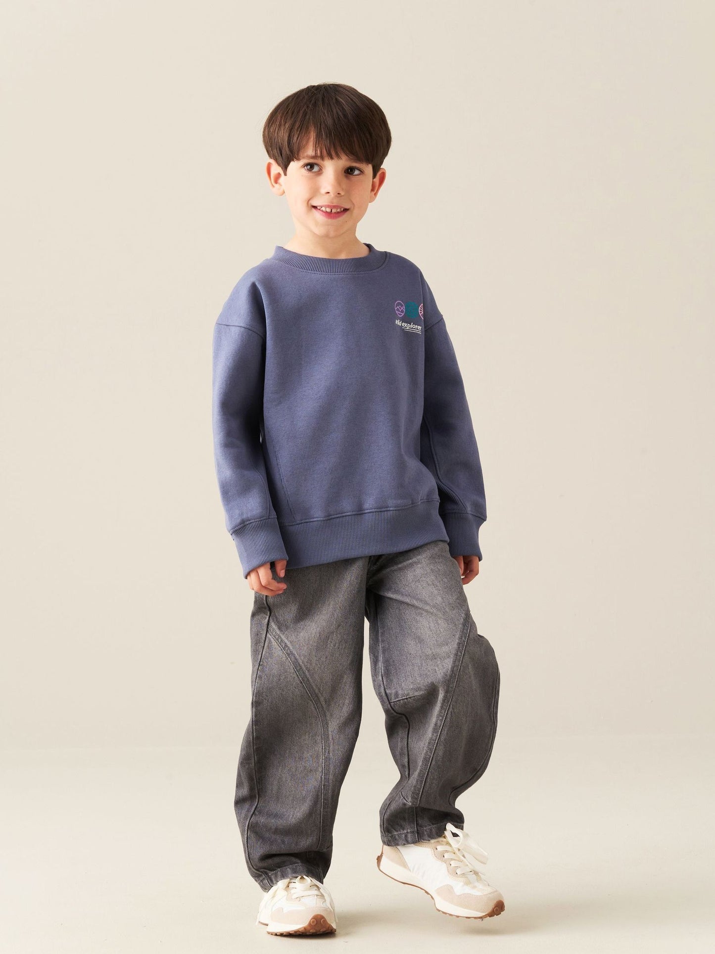 Dsiney Kidz - Angel & Rocket Blue Kaiden Rib Panel Graphic Sweatshirt image 3