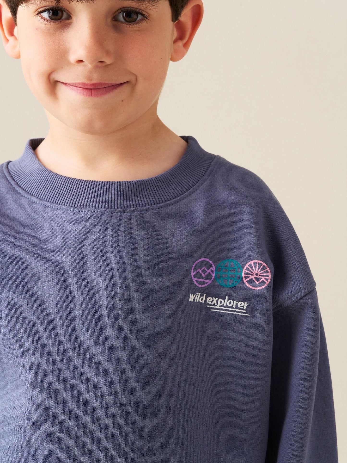 Dsiney Kidz - Angel & Rocket Blue Kaiden Rib Panel Graphic Sweatshirt image 5