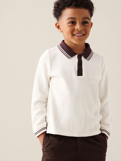 Dsiney Kidz - Angel & Rocket White Oakley Contrast Rib Polo Shirt image 1