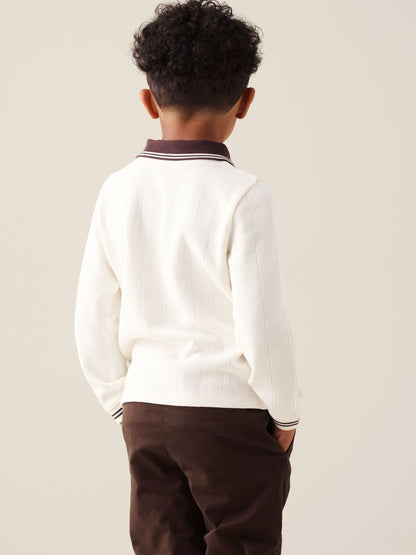 Dsiney Kidz - Angel & Rocket White Oakley Contrast Rib Polo Shirt image 2