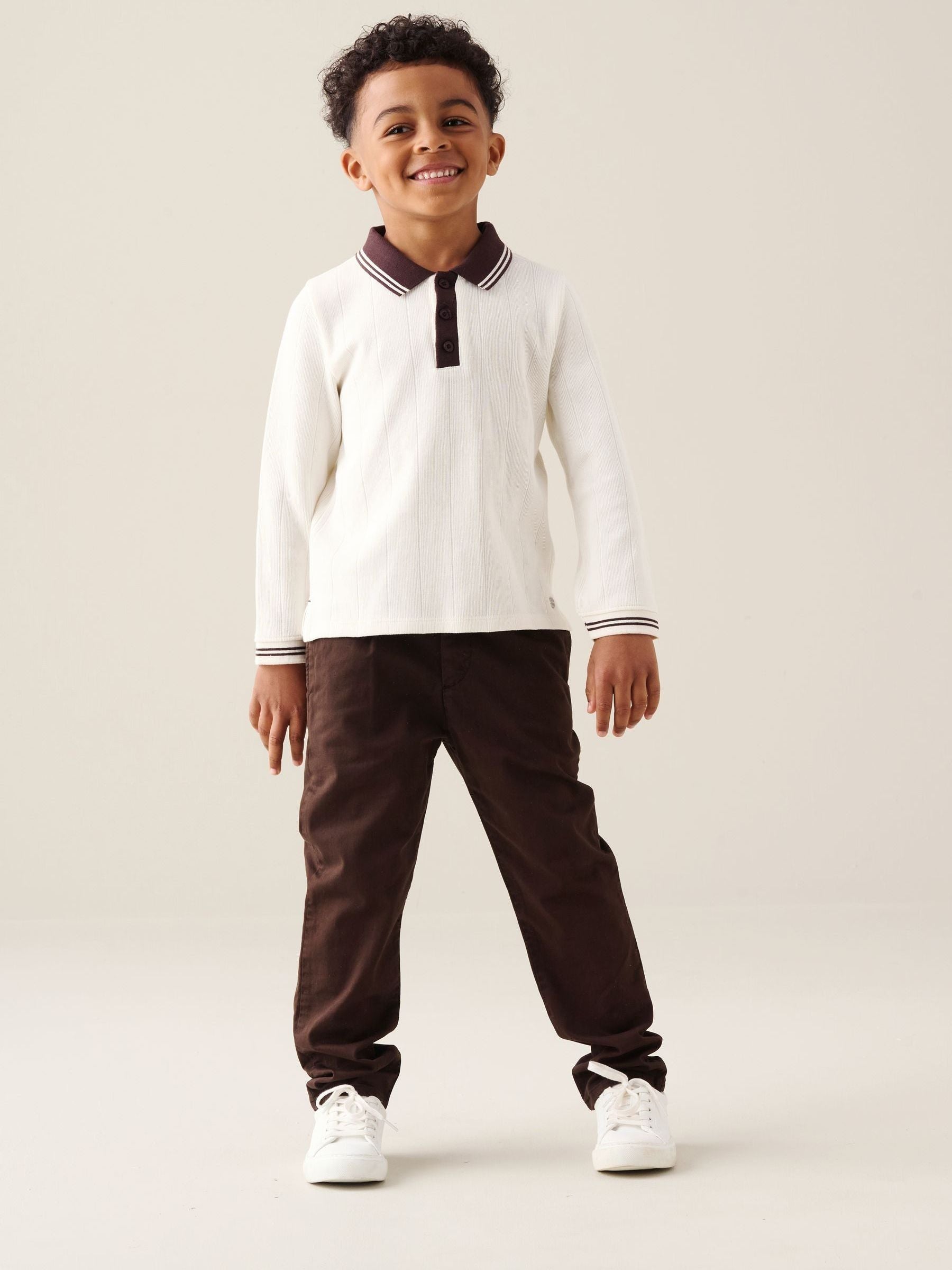 Dsiney Kidz - Angel & Rocket White Oakley Contrast Rib Polo Shirt image 3