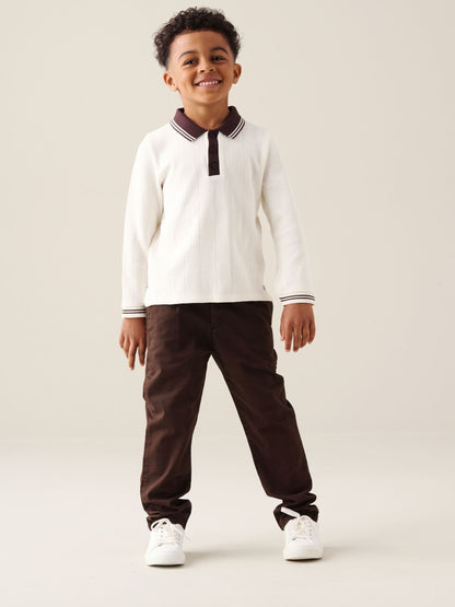 Dsiney Kidz - Angel & Rocket White Oakley Contrast Rib Polo Shirt image 3
