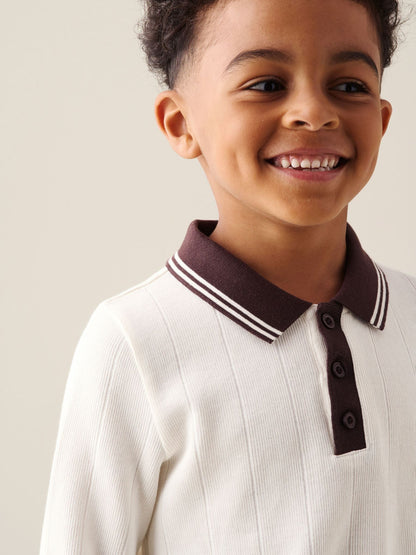 Dsiney Kidz - Angel & Rocket White Oakley Contrast Rib Polo Shirt image 4