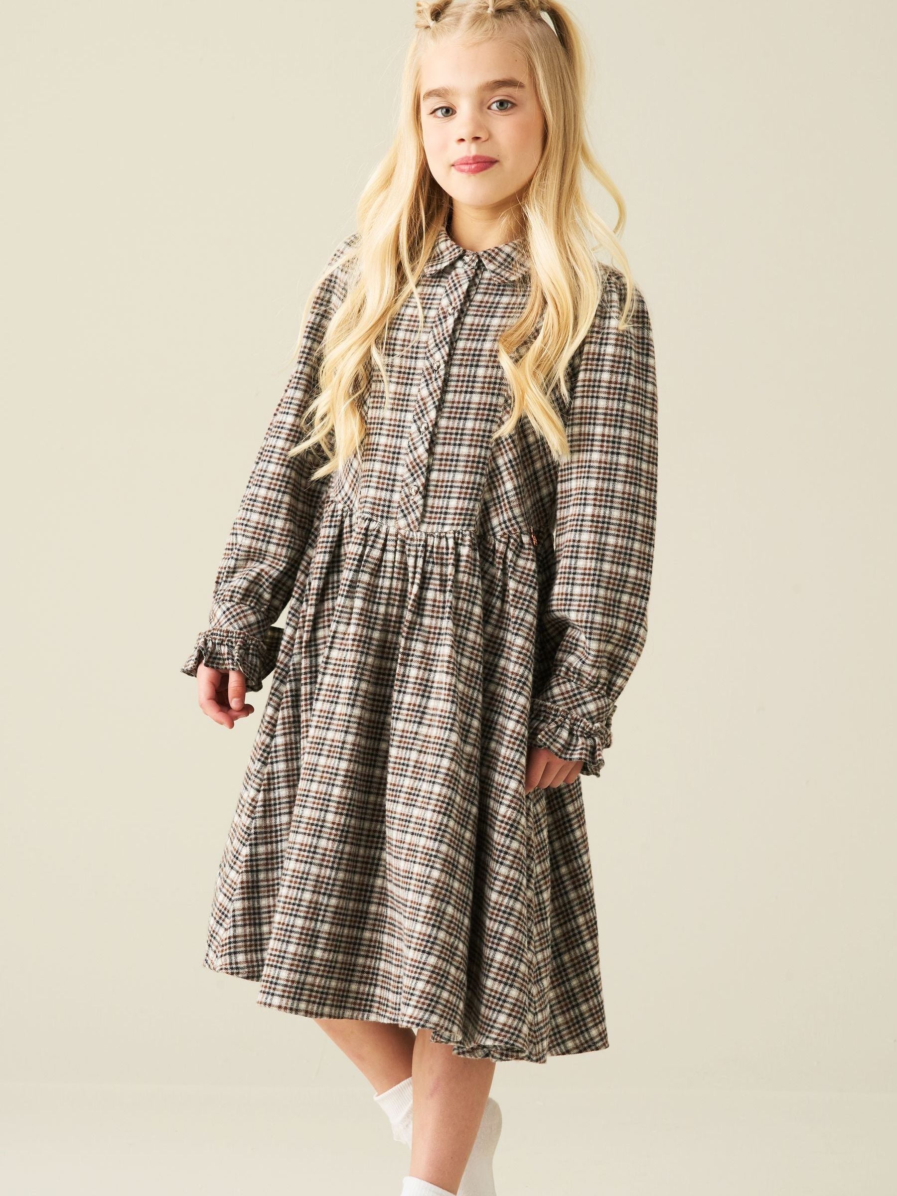 Dsiney Kidz - Angel & Rocket Brown Marcia Check Shirt Dress image 1