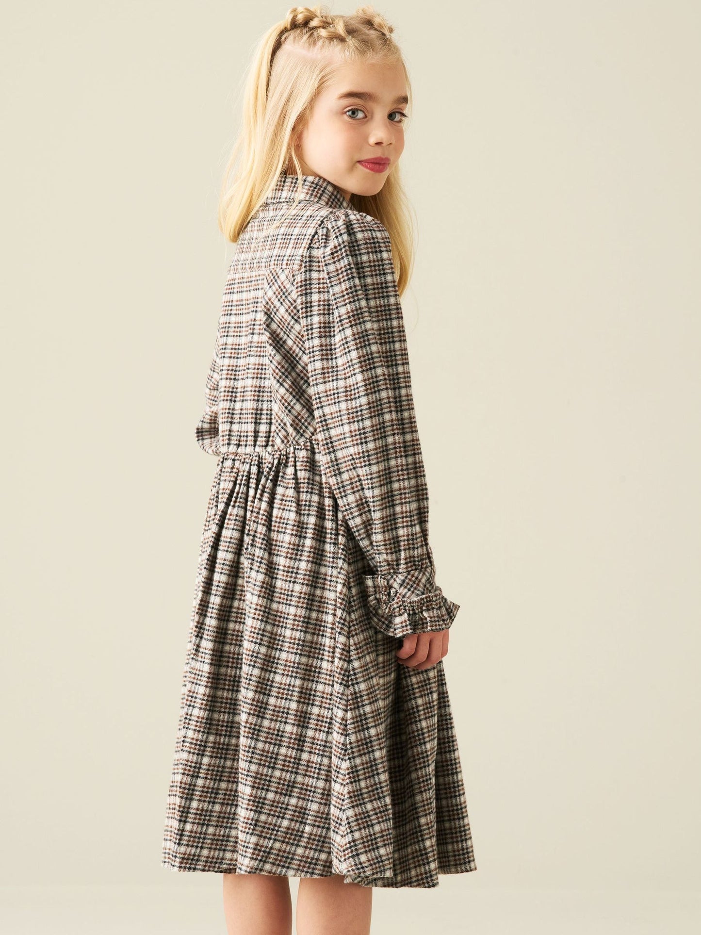 Dsiney Kidz - Angel & Rocket Brown Marcia Check Shirt Dress image 2