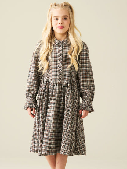 Dsiney Kidz - Angel & Rocket Brown Marcia Check Shirt Dress image 3