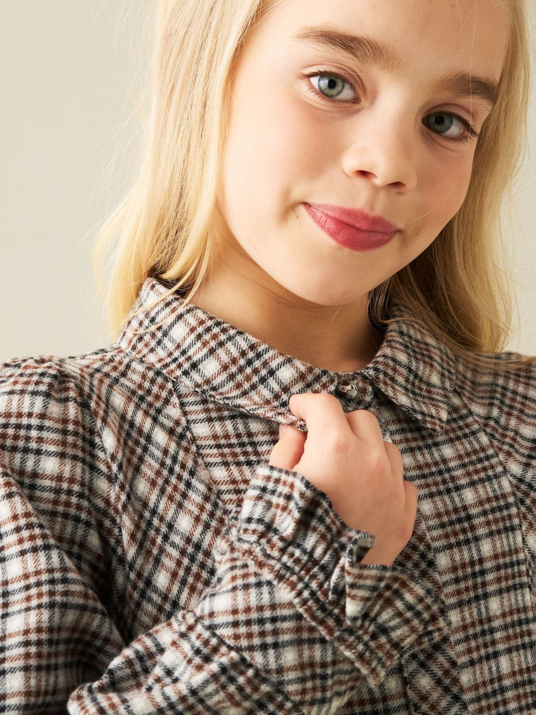 Dsiney Kidz - Angel & Rocket Brown Marcia Check Shirt Dress image 4