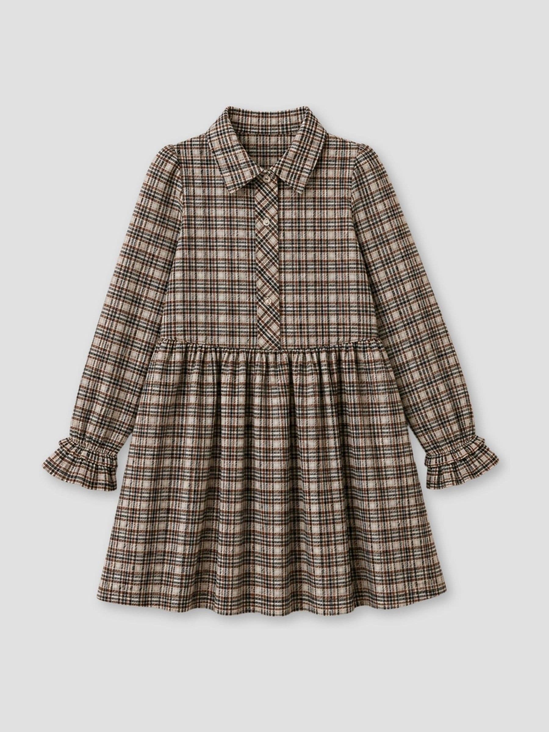 Dsiney Kidz - Angel & Rocket Brown Marcia Check Shirt Dress image 5