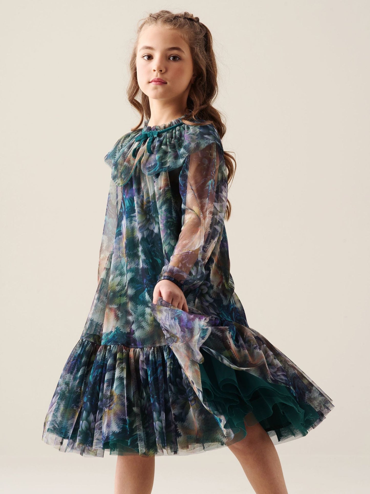 Dsiney Kidz - Angel & Rocket Green Cleo Mesh Dress image 3