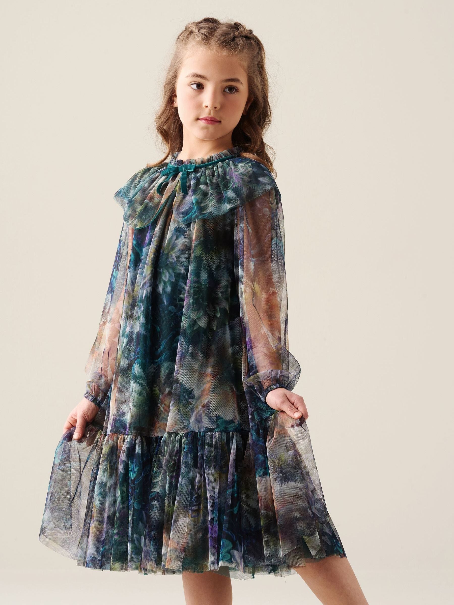 Dsiney Kidz - Angel & Rocket Green Cleo Mesh Dress image 5