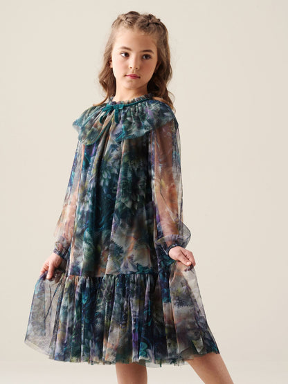 Dsiney Kidz - Angel & Rocket Green Cleo Mesh Dress image 5