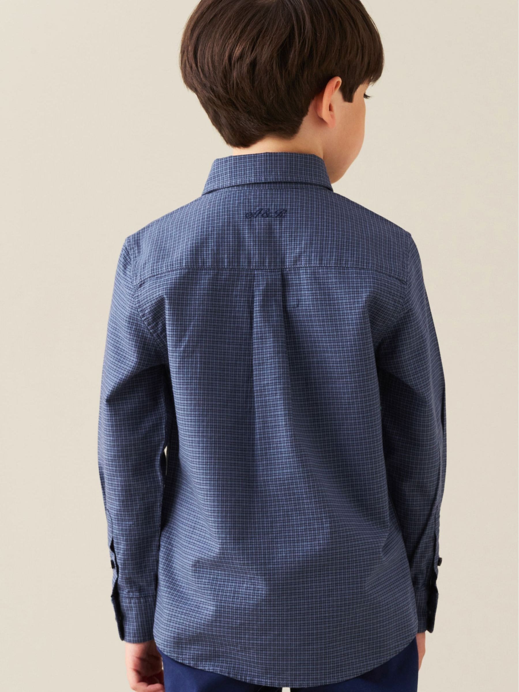 Dsiney Kidz - Angel & Rocket Blue Nico Micro Check Shirt image 3