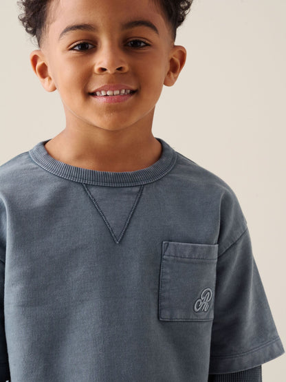 Dsiney Kidz - Angel & Rocket Blue Kyle Layered Sweatshirt image 5