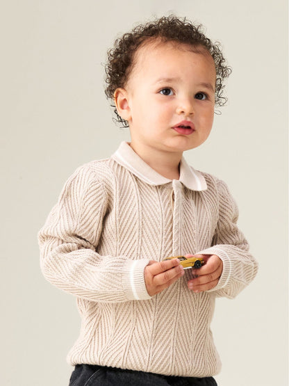 Dsiney Kidz - Angel & Rocket Natural Bobby Smart Knit Polo Shirt image 1