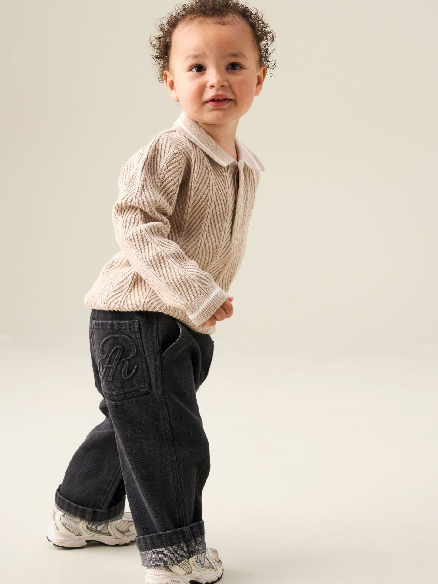Dsiney Kidz - Angel & Rocket Natural Bobby Smart Knit Polo Shirt image 3