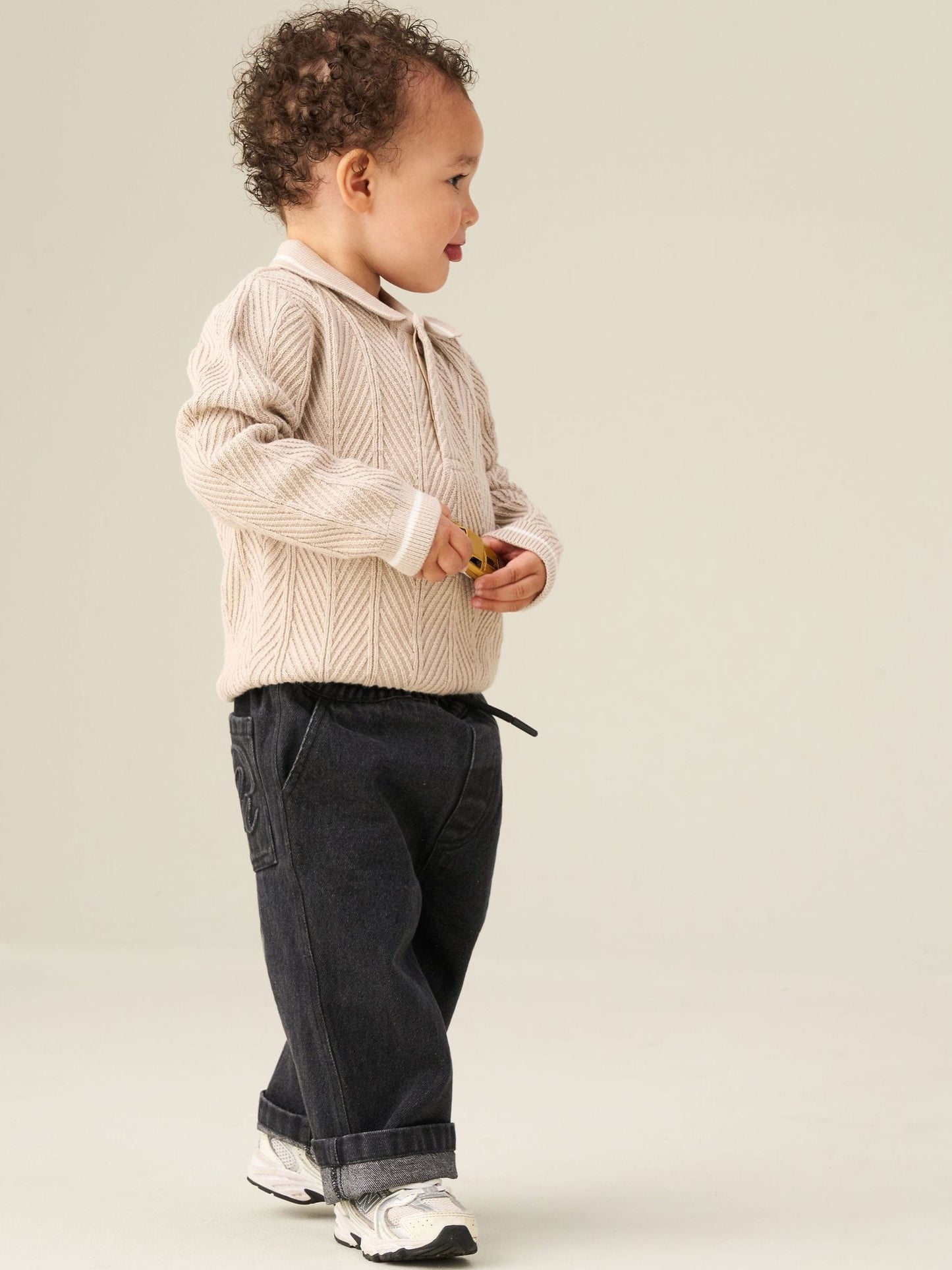 Dsiney Kidz - Angel & Rocket Natural Bobby Smart Knit Polo Shirt image 4