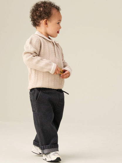 Dsiney Kidz - Angel & Rocket Natural Bobby Smart Knit Polo Shirt image 4
