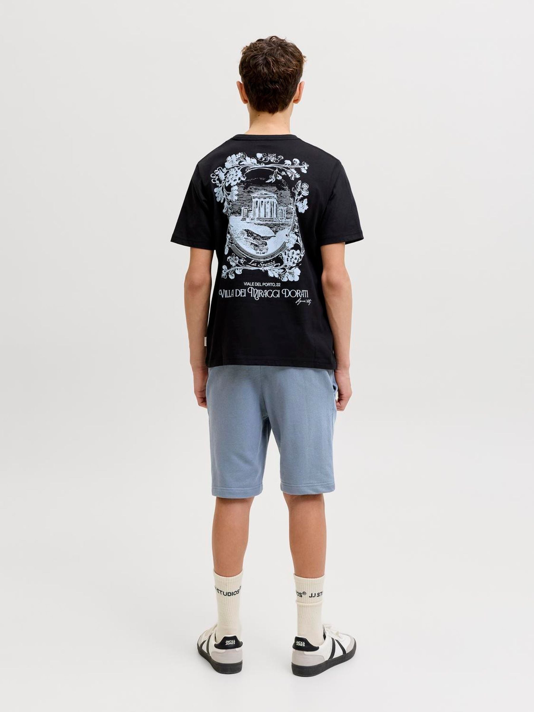 Dsiney Kidz - JACK & JONES Junior Blue Sweat Jogger Shorts image 3