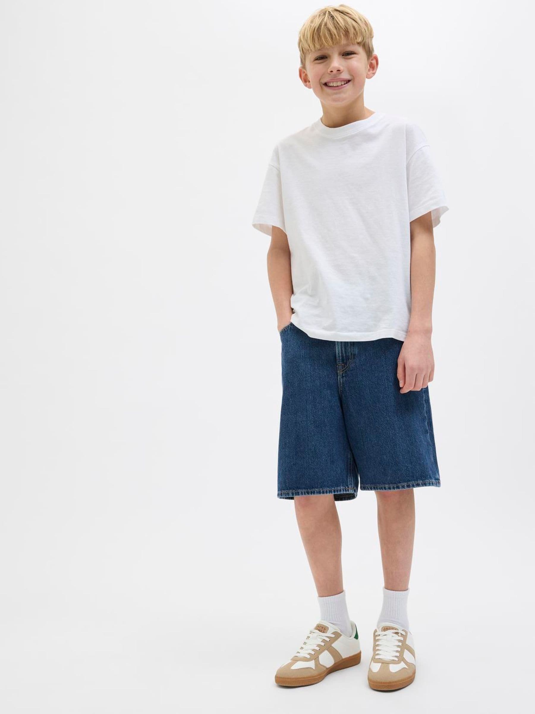 Dsiney Kidz - JACK & JONES Junior Dark Blue Loose Fit Tony Denim Shorts image 2