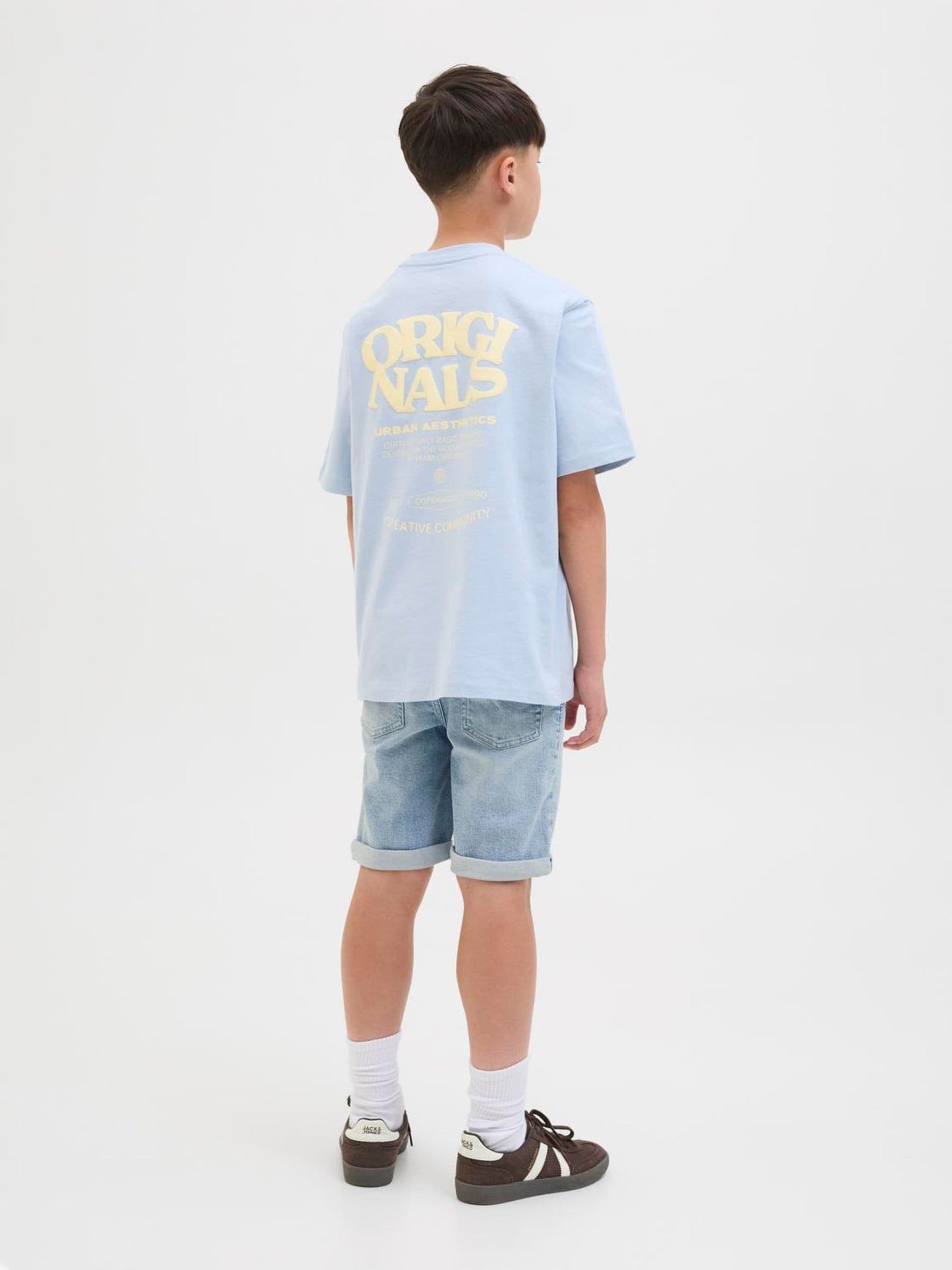 Dsiney Kidz - JACK & JONES Junior Light Blue Regular Fit Rick Denim Shorts image 3