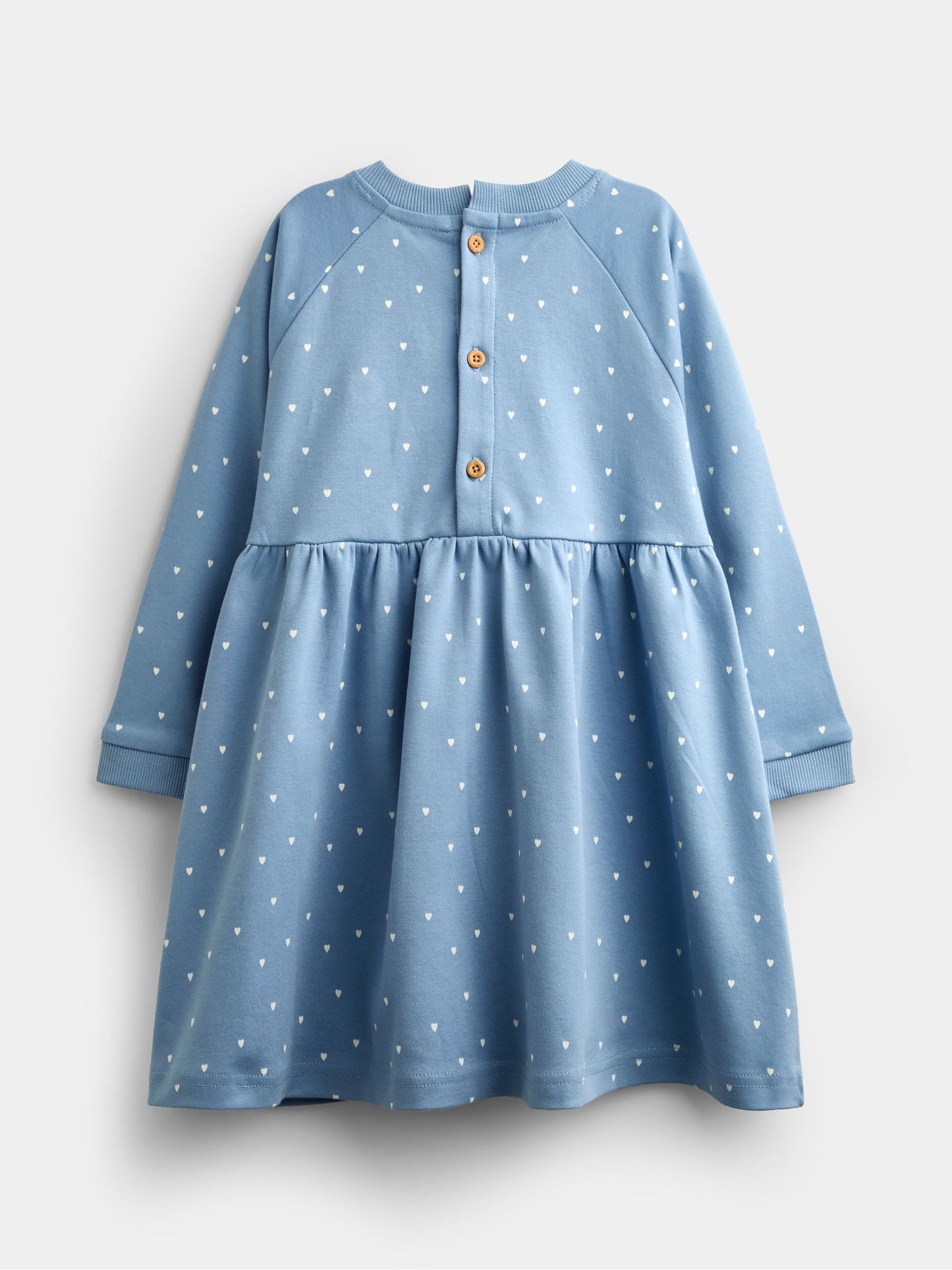 Dsiney Kidz - JoJo Maman Bébé Blue Horse Appliqué Long Sleeve Jersey Dress image 3