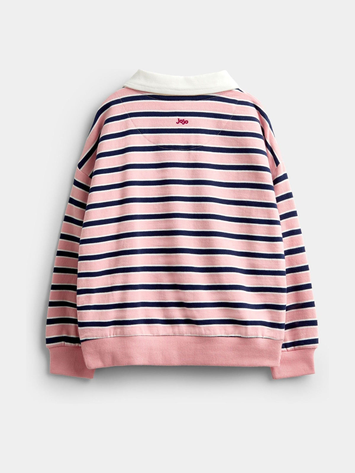 Dsiney Kidz - JoJo Maman Bébé Rose Pink Stripe Rugby Sweatshirt & Skirt Set image 3