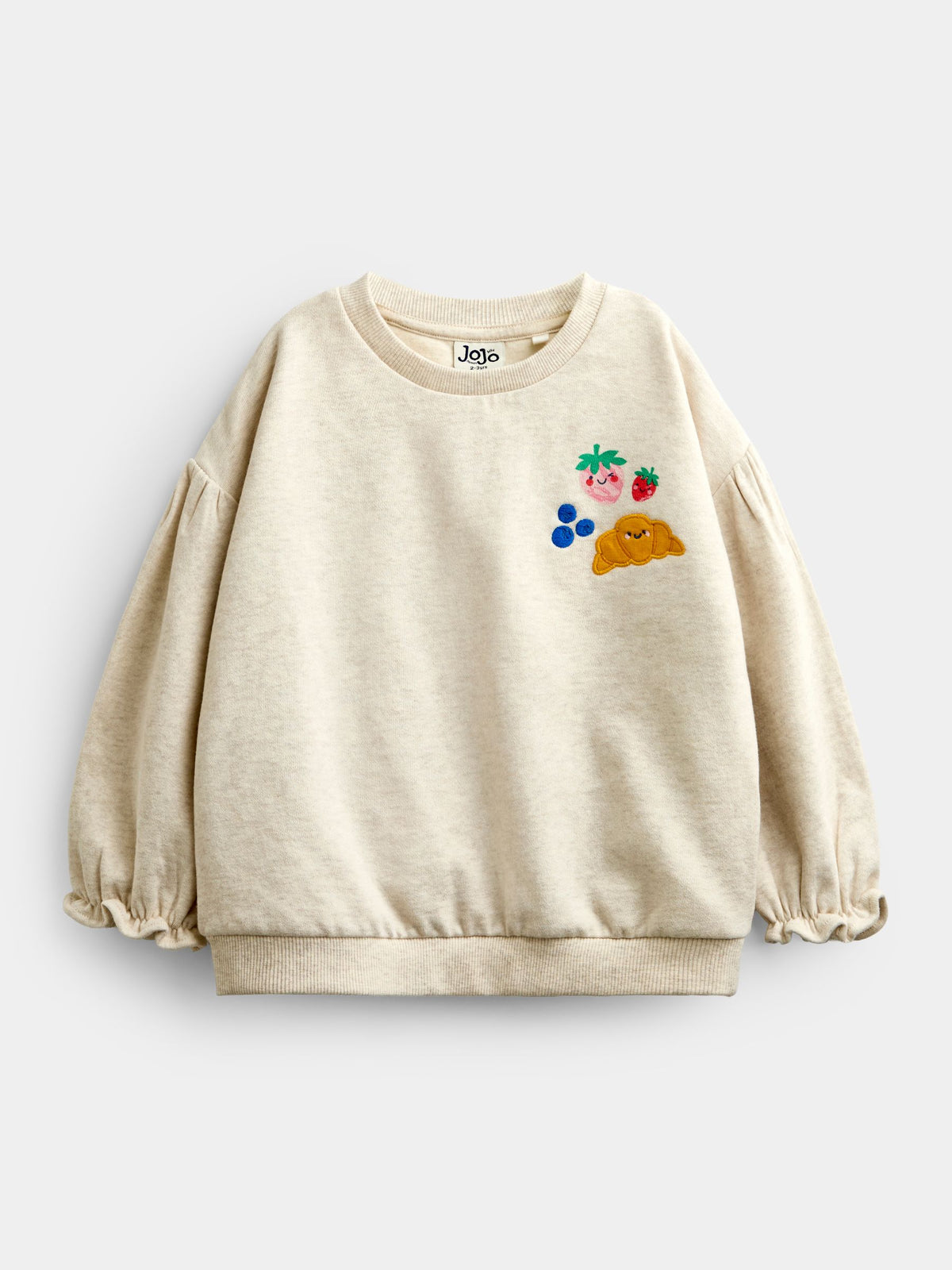 Dsiney Kidz - JoJo Maman Bébé Oat Marl Picnic Slogan Sweatshirt image 3