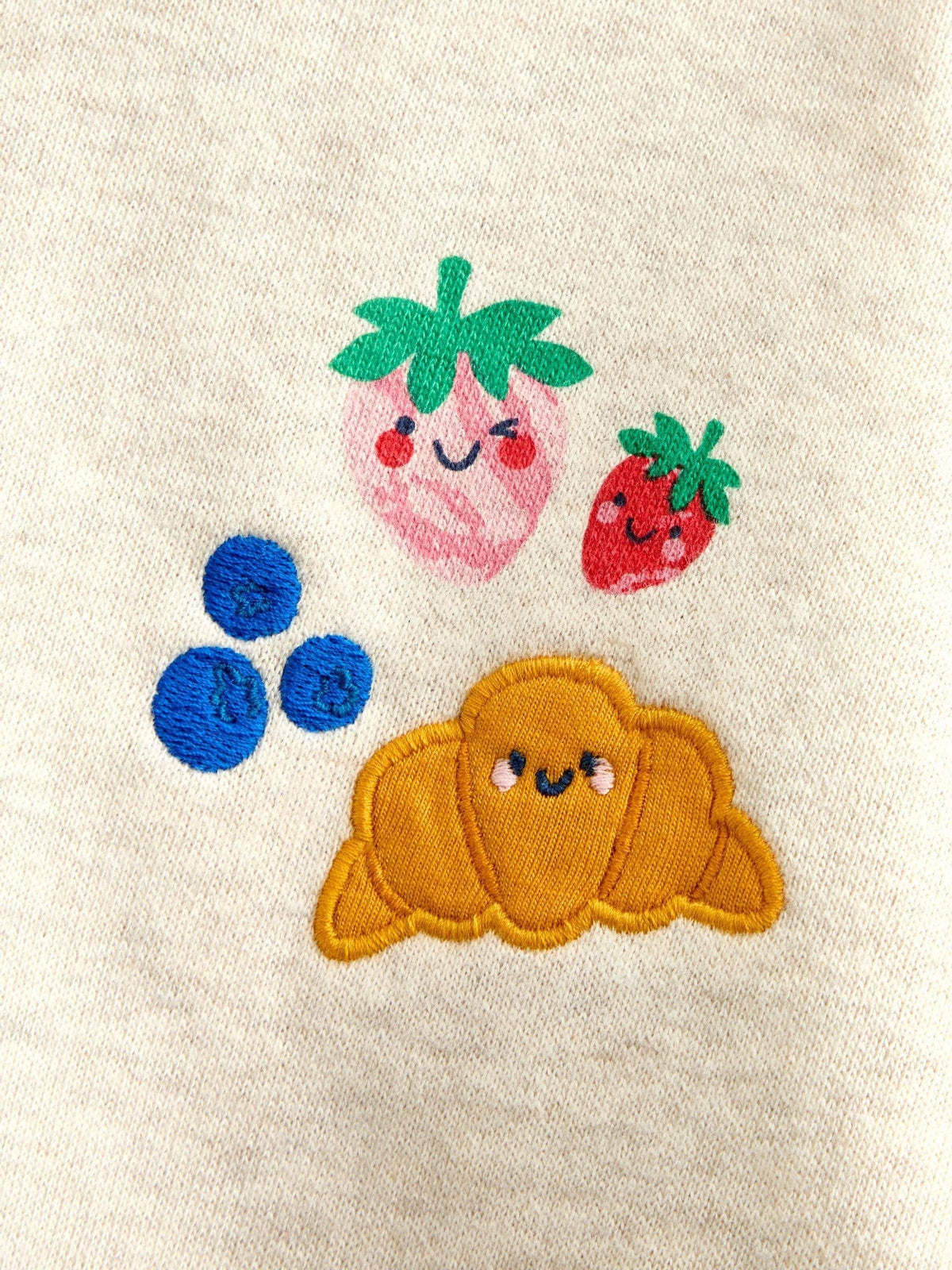 Dsiney Kidz - JoJo Maman Bébé Oat Marl Picnic Slogan Sweatshirt image 5