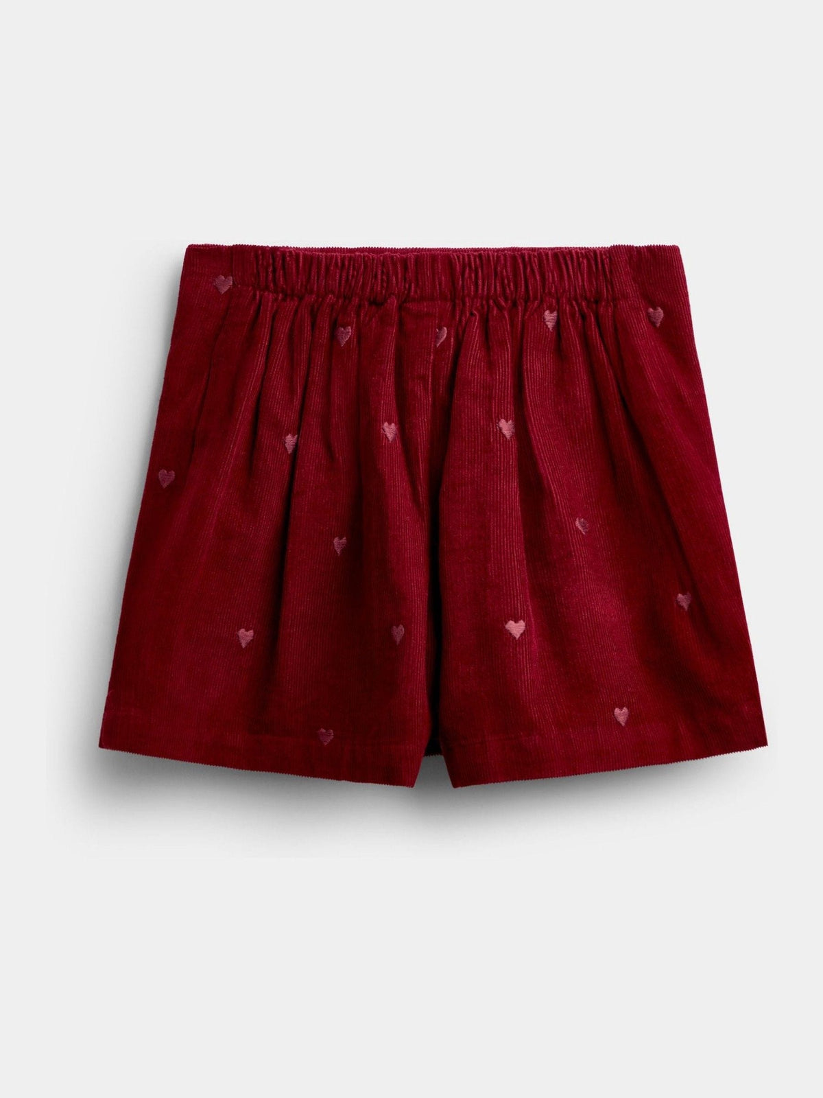 Dsiney Kidz - Jojo Maman Bébé Burgundy Red Heart Embroidered Cord Skort image 2
