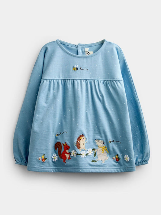 Dsiney Kidz - JoJo Maman Bébé Light Blue Woodland Friends Appliqué Tunic & Legging Set image 2