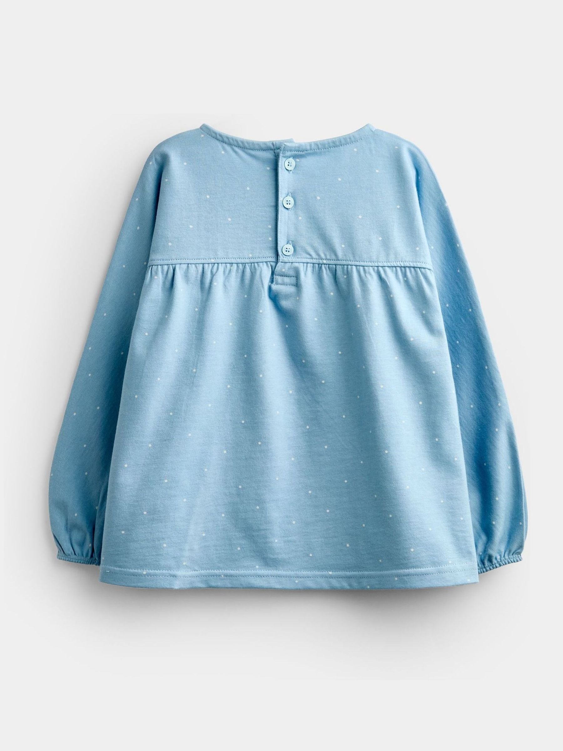 JoJo Maman Bébé Light Blue Woodland Friends Appliqué Tunic & Legging Set image 3