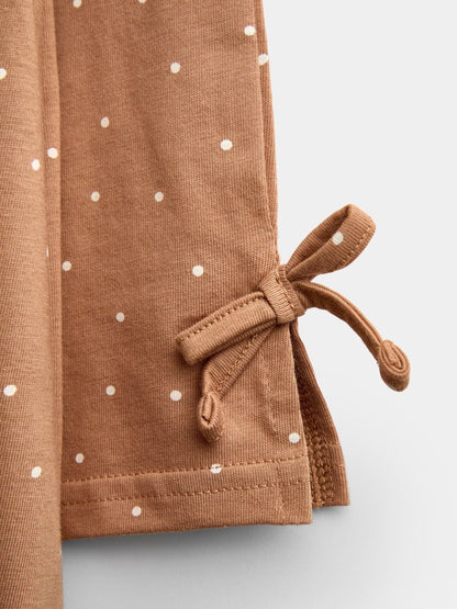Dsiney Kidz - JoJo Maman Bébé Mid Brown Woodland Spot Appliqué Dress image 4