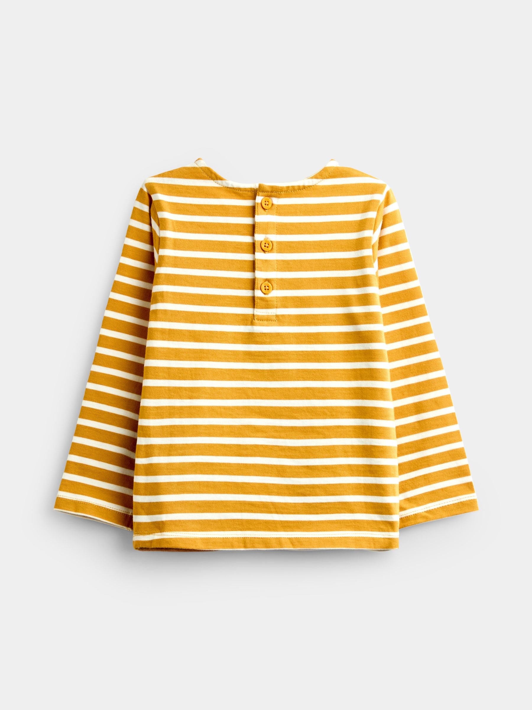Dsiney Kidz - JoJo Maman Bébé Yellow Stripe Horse Appliqué Long Sleeve Top image 2
