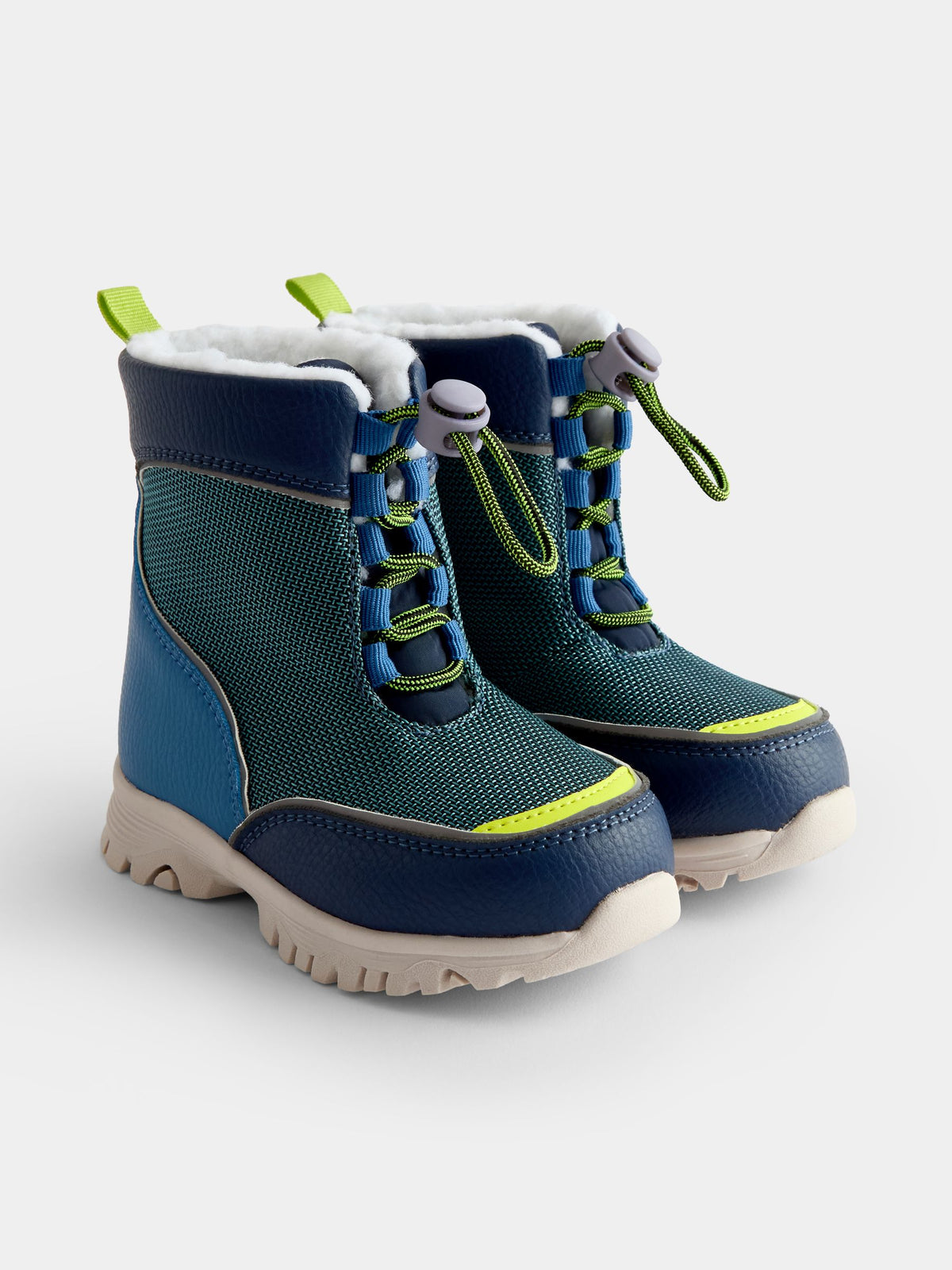 JoJo Maman Bébé Blue Drawstring Cosy Snow Boot - image 1