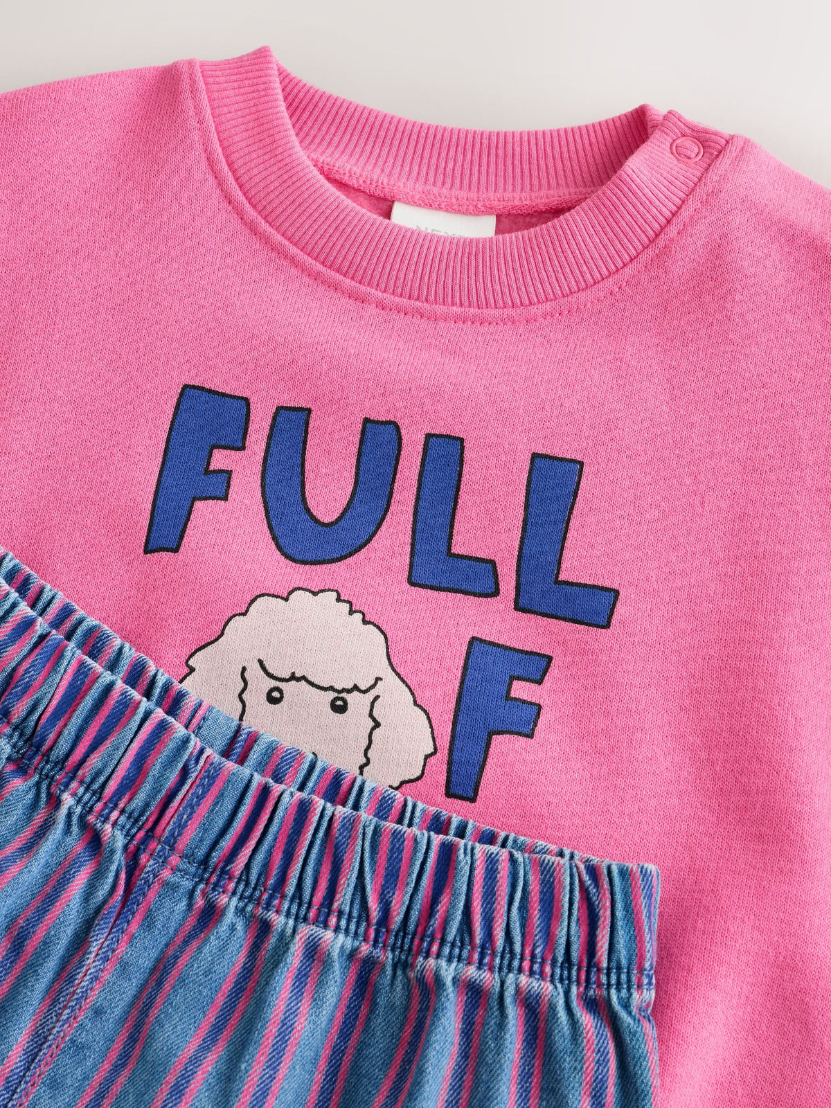 Pink Poodle Baby Sweat Top And Wide Leg Trousers Set 2 Piece (0mths-2yrs) - image 7