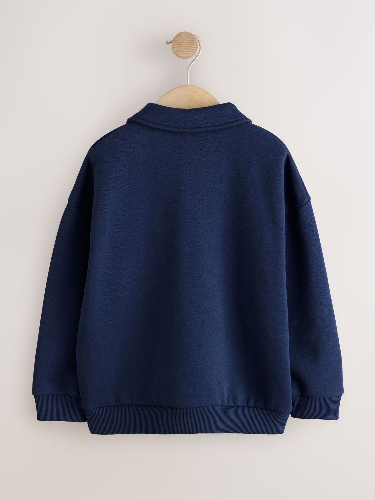 Navy Oversized Collar Popper Neck Sweatshirt (3-16yrs) - image 6