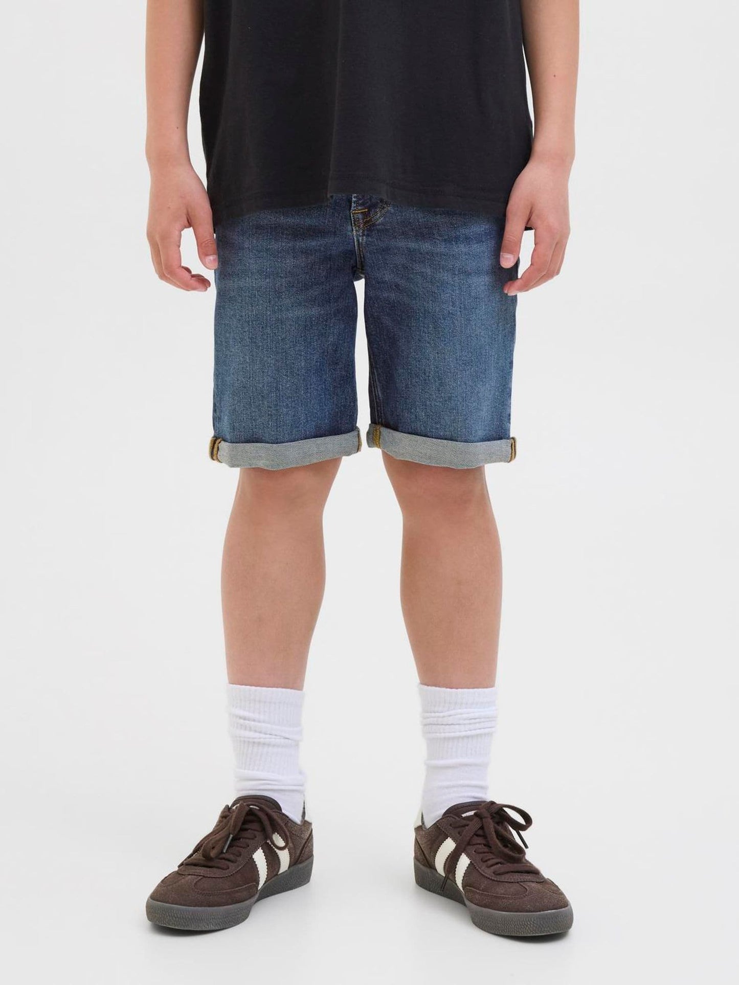 Dsiney Kidz - JACK & JONES Junior Dark Blue Regular Fit Rick Denim Shorts image 1