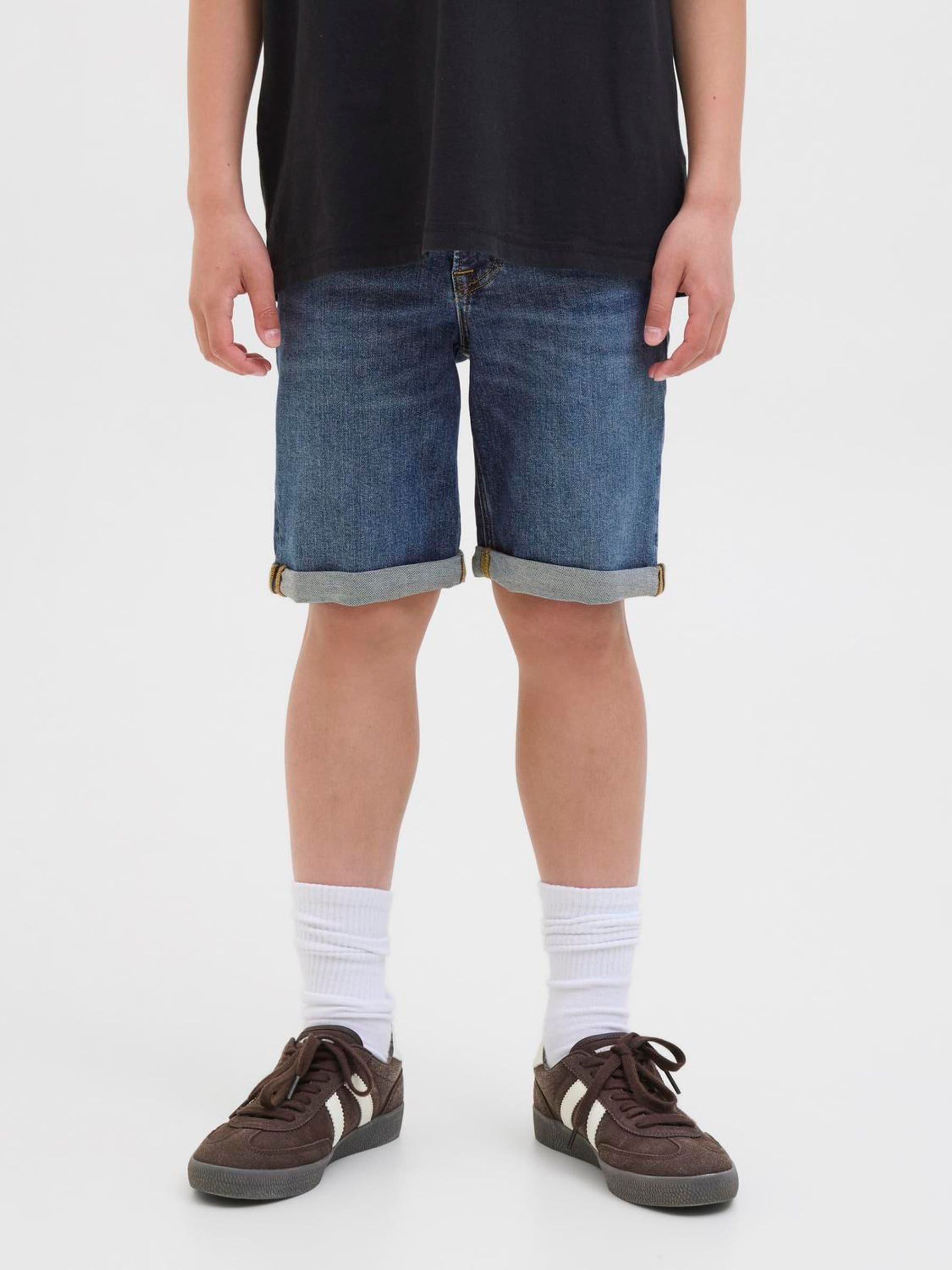 Dsiney Kidz - JACK & JONES Junior Dark Blue Regular Fit Rick Denim Shorts image 1