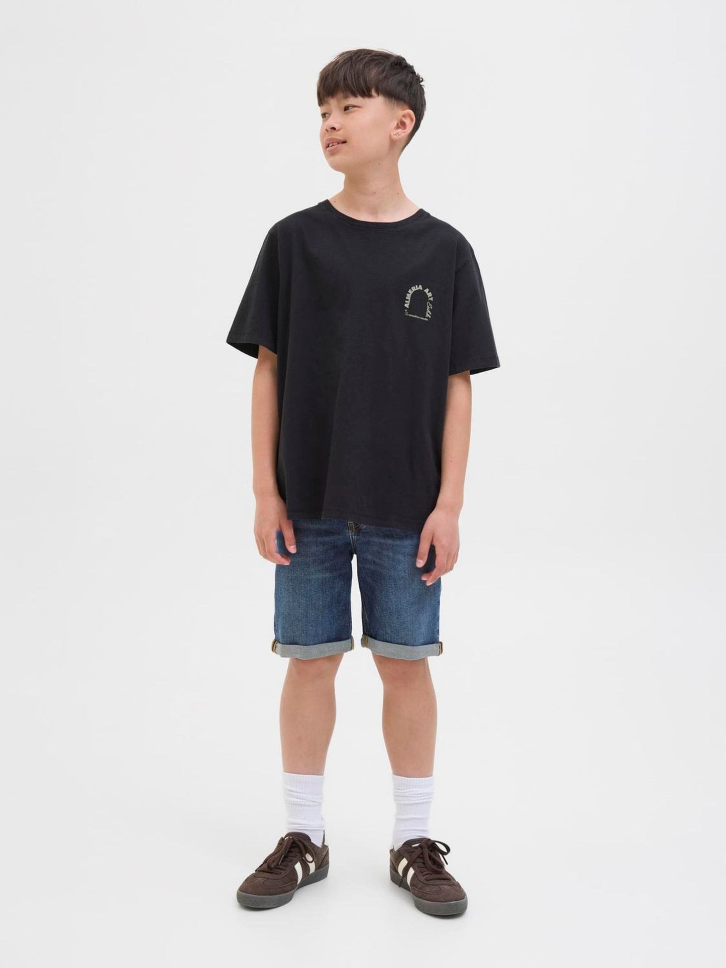 Dsiney Kidz - JACK & JONES Junior Dark Blue Regular Fit Rick Denim Shorts image 2