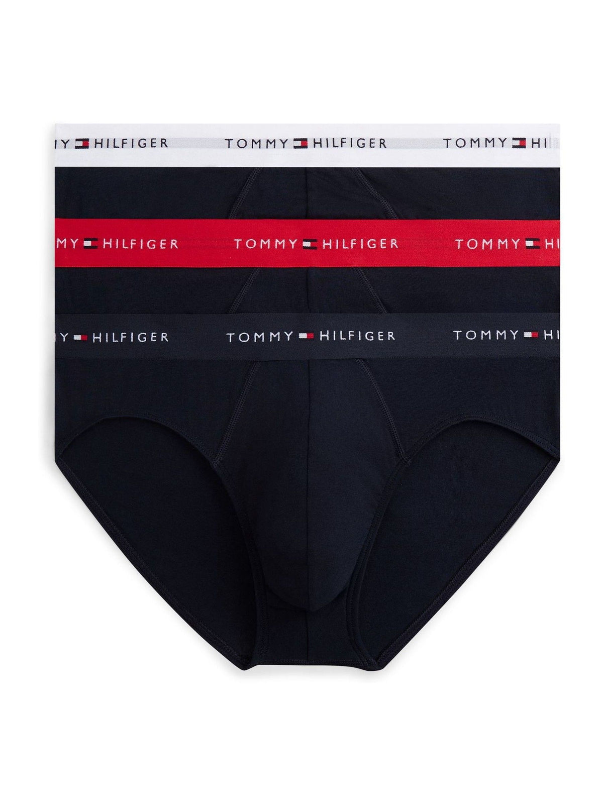 Dsiney Kidz - Tommy Hilfiger Black Cotton Stretch Briefs 3 Pack image 1
