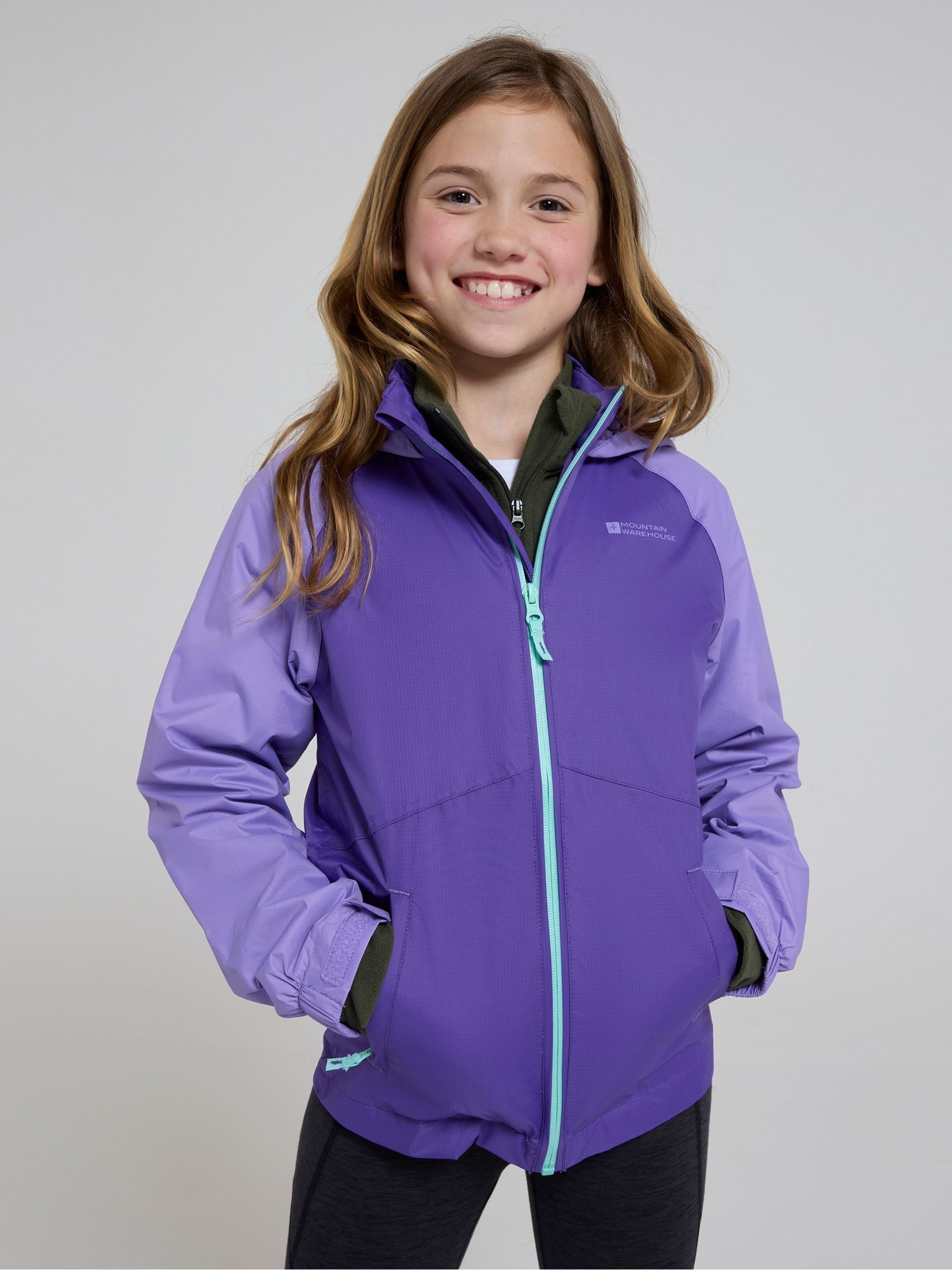 Dsiney Kidz - Mountain Warehouse Purple Torrent II Kids Waterproof Jacket image 1